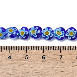 Ручной работы millefiori стеклянные бусины нитки&nbsp;LAMP-G166-15E