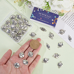 50 шт. 5 стиля тибетский стиль спортивный мяч сплав соединительные подвески&nbsp;TIBE-SC0001-95