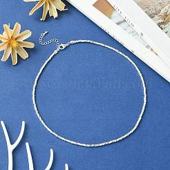 Ожерелье из квадратных бусин из синтетического гематита с застежками из нержавеющей стали 304&nbsp;NJEW-JN04410-02