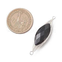 Подвески-коннекторы из граненого стекла в форме конского глаза&nbsp;PALLOY-JF04908