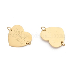 Подвески-сердечки из нержавеющей стали 304&nbsp;STAS-P396-03B-G