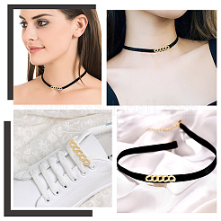 12 шт. 2-цветные украшения для обуви из сплава в виде цепочки&nbsp;FIND-AR0005-34