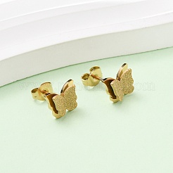 Серьги-гвоздики из нержавеющей стали 304&nbsp;EJEW-F393-02G