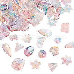 64 шт. прозрачные стеклянные бусины градиентного цвета&nbsp;GLAA-TA0003-48F