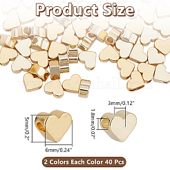 80шт 2 стиля латунные бусины&nbsp;KK-AR0004-54B