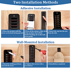 2 шт. настенная стойка для хранения бейсболок из ПВХ&nbsp;AJEW-ME0002-47B