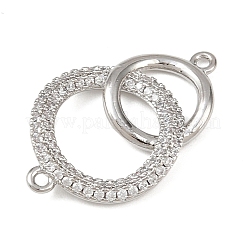 Подвески-соединители из латуни с микро-паве и прозрачными фианитами&nbsp;KK-K413-05P