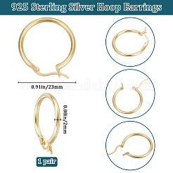 1 пара 925 серег-колец из стерлингового серебра для женщин&nbsp;EJEW-BBC0001-62