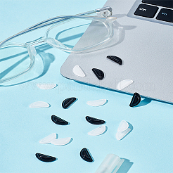 20 пара двухцветных силиконовых носоупоров для очков&nbsp;DIY-LP0001-69