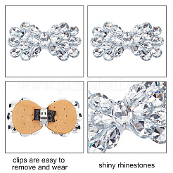 2шт украшения для обуви из сплава со стразами&nbsp;AJEW-FG0002-87C