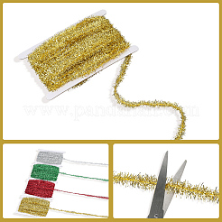 25 ярд полиэстеровой филигранной блестящей мишуры подвесная гирлянда&nbsp;DIY-CY0001-97C