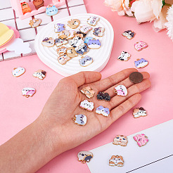 Подвески из сплава с принтом в стойку&nbsp;ENAM-TA0001-82