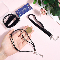 4 шт. 4 стиля ожерелья-чокеры из бархата и искусственной кожи&nbsp;NJEW-SC0001-73