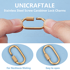 6 шт. 2 цвета 304 нержавеющая сталь винтовой карабин замок подвески&nbsp;STAS-UN0060-77