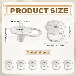 6 шт. Латунные гайки для ушей&nbsp;KK-LP0004-01P