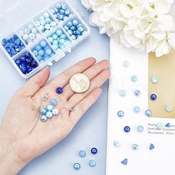 Наборы для самостоятельного изготовления бижутерии в синей тематике&nbsp;DIY-PH0001-23P