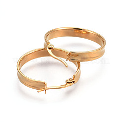 Серьги-кольца из нержавеющей стали 304 с ионным покрытием (IP)&nbsp;EJEW-L215-17G