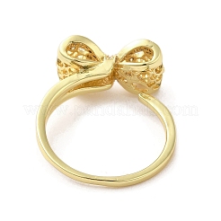 Покрытие стойки латунное микропаве кольцо на палец с кубическим цирконием&nbsp;RJEW-C072-33D-G