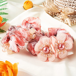 2 шт. 2 стиля шикарная однотонная французская атласная резинка для волос с косичками для элегантных причесок&nbsp;OHAR-TA0001-09