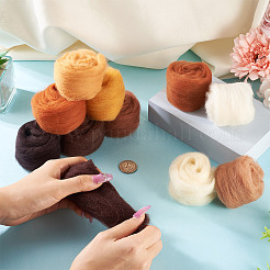 55г 11-х цветная шерстяная ровница для валяния&nbsp;DIY-TA0012-86