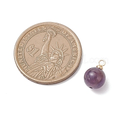 Круглые подвески из натурального аметиста&nbsp;PALLOY-JF04778