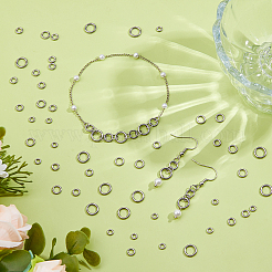 100 шт. 4 стиля соединительных колец из нержавеющей стали 304&nbsp;STAS-DC0017-19