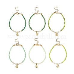 6 шт. латунных браслетов с подвесками&nbsp;BJEW-JB12790