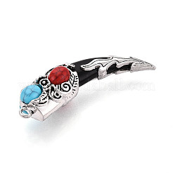 Тибетский сплав стиля большие кулоны&nbsp;PALLOY-N182-07B-AS