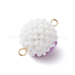 7 шт. 7-цветные подвески-шармы в виде круглого глаза с бусинами из стекла и стеклянных семян на Хэллоуин&nbsp;PALLOY-MZ00948