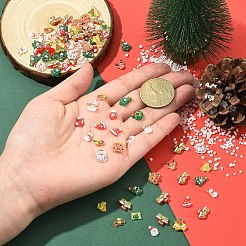 100 шт. кабошонов из непрозрачной смолы с рождественской тематикой&nbsp;CRES-YW0002-56