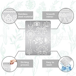 Трафареты для резки металла из нержавеющей стали&nbsp;DIY-WH0289-104