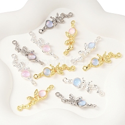 12 шт. 6-цветные подвески-бабочки из сплава и стекла&nbsp;FIND-FS0004-08