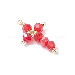 7шт 7 цвета стеклянные подвески&nbsp;PALLOY-JF04504-02