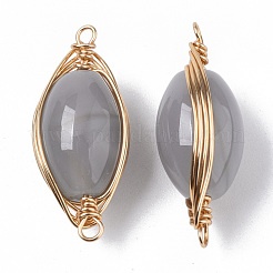 Соединители звеньев натурального агата&nbsp;G-N326-18