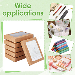 Складные коробки для конфет из крафт-бумаги с видимым окном&nbsp;CON-WH0123-22