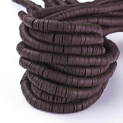 Плоские круглые бусинки распорки ручной полимерной глины&nbsp;CLAY-R067-4.0mm-38