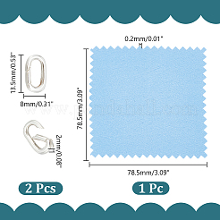 2 шт. овальные пружинные кольца-затворы&nbsp;FIND-UN0003-34B