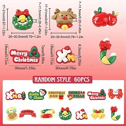 60cs 2 стиля рождественские непрозрачные смоляные декоден кабошоны&nbsp;RESI-SP0001-02A