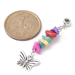 Подвески с окрашенной синтетической бирюзой&nbsp;PALLOY-JF02238-02