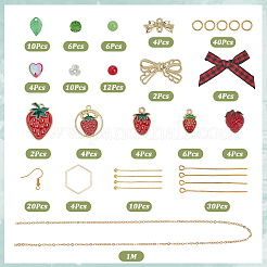 Наборы сережек в виде клубники&nbsp;DIY-SC0031-57