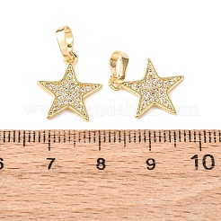 Покрытие стойки латунь микропаве прозрачные кубические циркониевые подвески&nbsp;KK-H434-37G