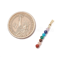 Подвески с круглыми гранеными бусинами из натурального аметиста&nbsp;PALLOY-JF03559-01