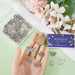 84 шт. 14 стиля подвески-бабочки из сплава в тибетском стиле&nbsp;FIND-SC0007-11