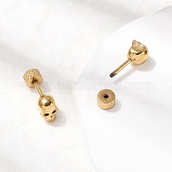 Серьги-гвоздики с черепами из нержавеющей стали 304&nbsp;LS-EJEW-C166-01G