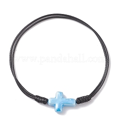 Регулируемые браслеты из фарфоровых бусин ручной работы&nbsp;BJEW-TA00697