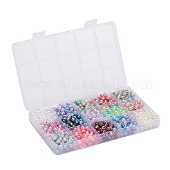 900шт 15 стиля радуги абс пластик имитация жемчуга&nbsp;OACR-YW0001-13