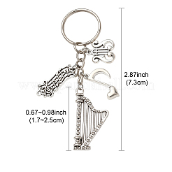 Брелок из сплава с музыкальной тематикой&nbsp;KEYC-FS00029-02