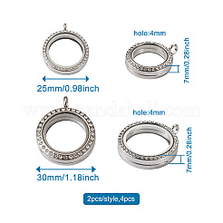4шт 2 стиля сплава стекла хрустальные подвески со стразами&nbsp;PALLOY-TA0002-36B