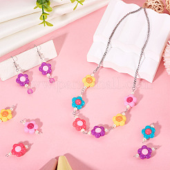 30 шт. 5-х цветные акриловые бусины-подвески-соединители&nbsp;PALLOY-TAC0195