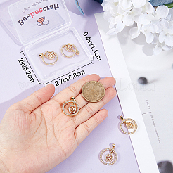 5 шт. Латунные подвески с микропаве&nbsp;ZIRC-BBC0001-84